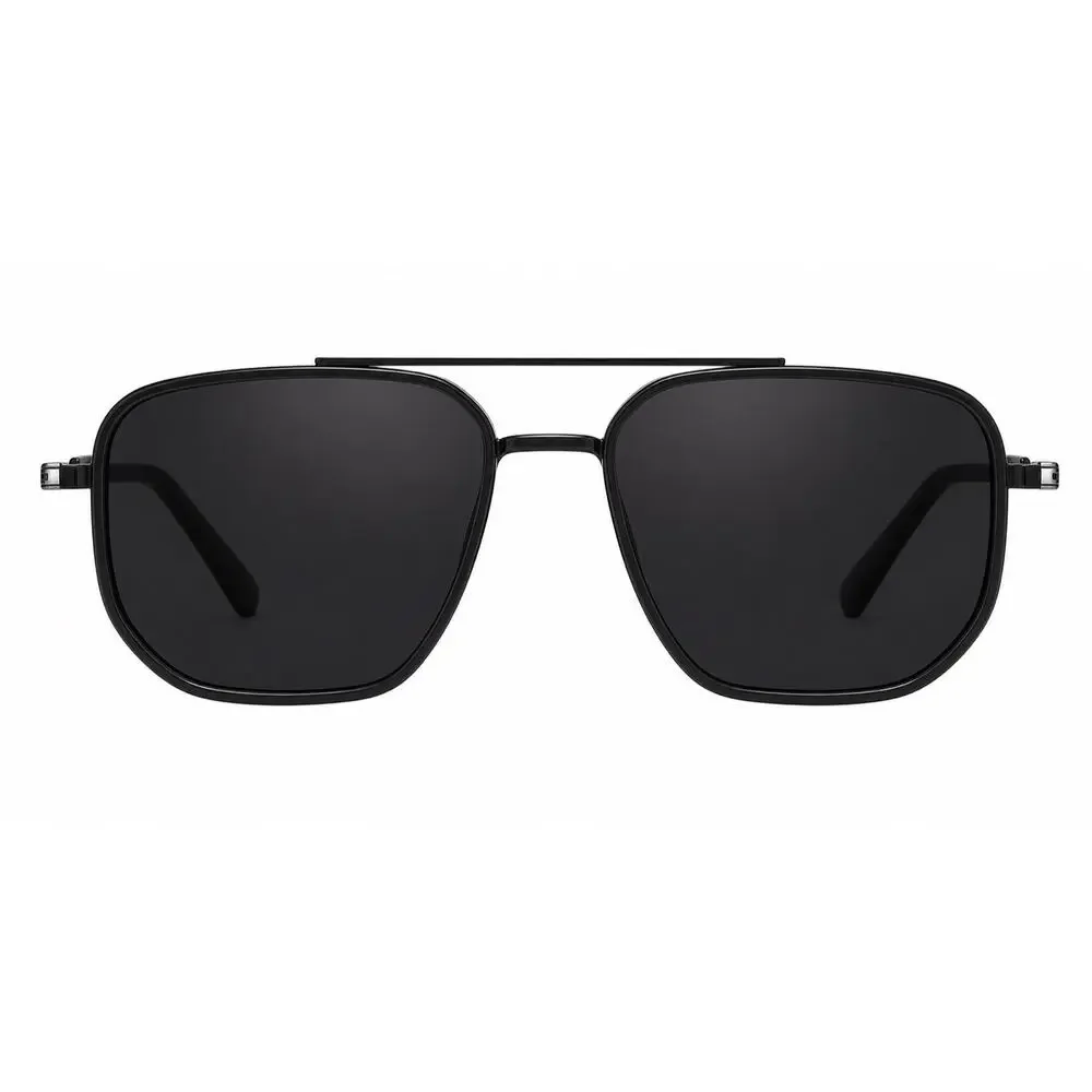 Sleek Mens Womens Black Polarized Lens Pilot Sunglasses Travel Driving